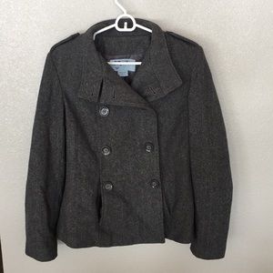 Gray pea coat